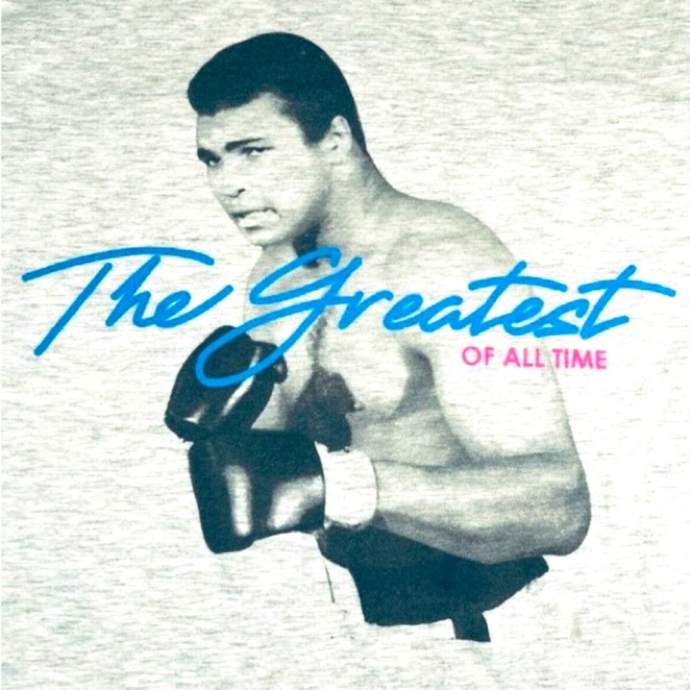 Muhammed Ali the Greatest of All Time Tee sz XL Gray T-Shirt Boxer